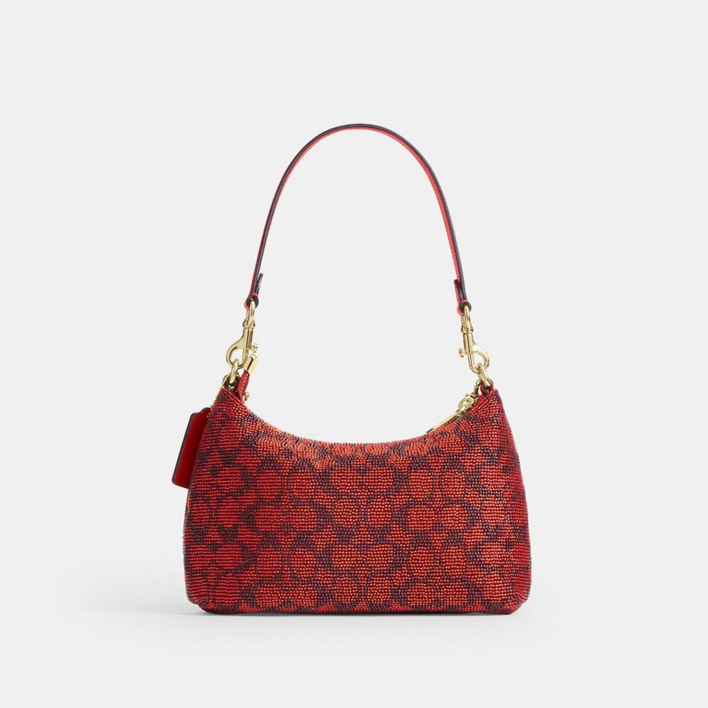 Teri Shoulder Bag In Signature Beaded Satin