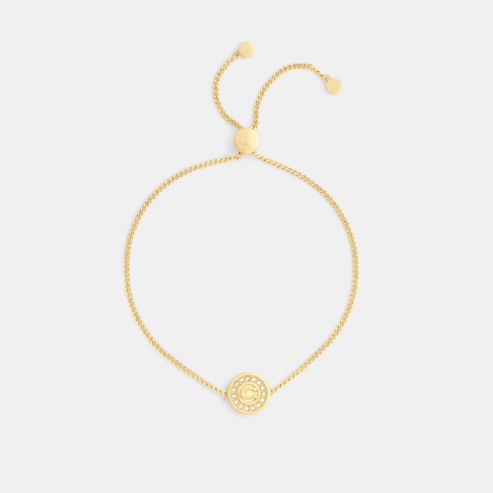Signature Pavé Coin Pendant Necklace