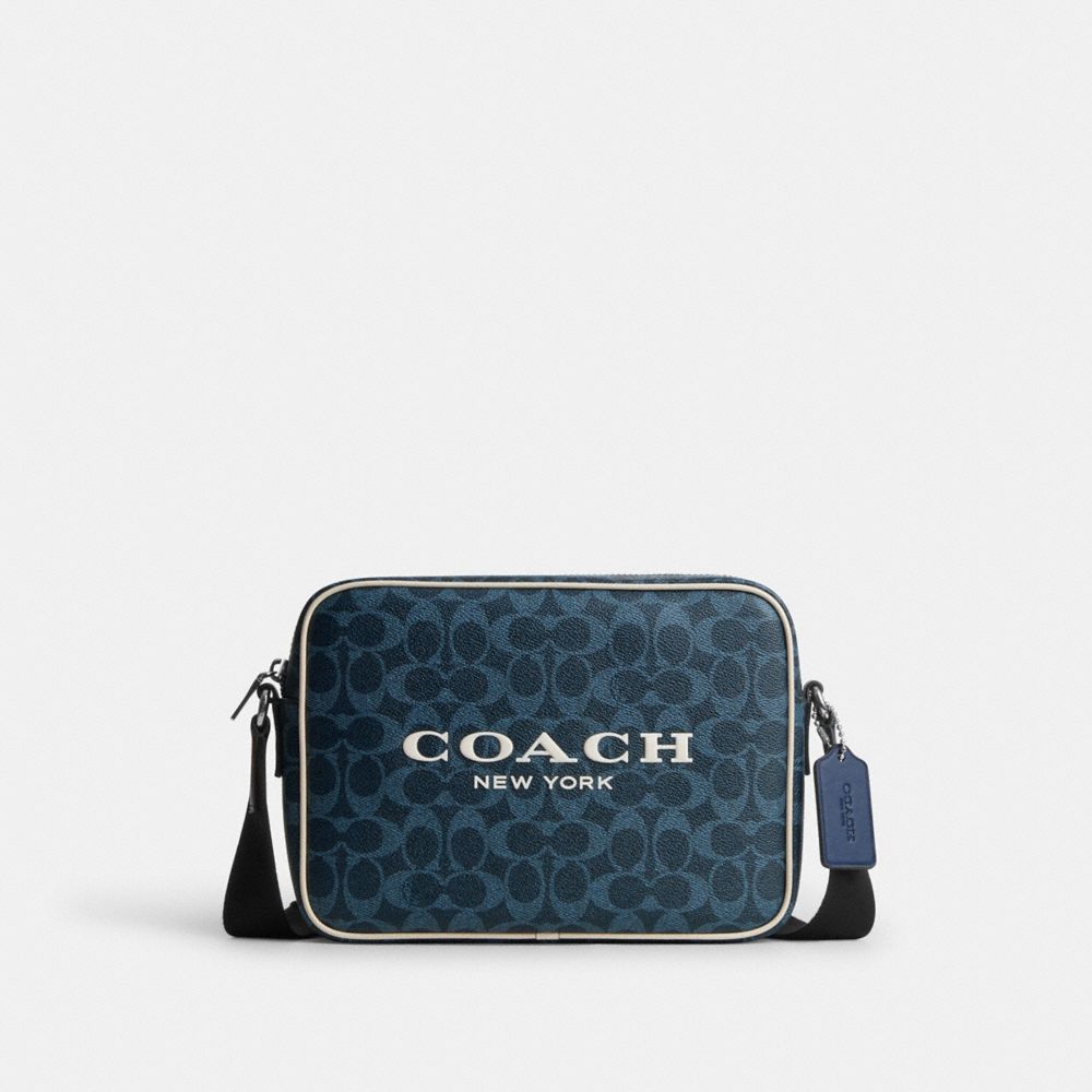 Colton Crossbody Bag 25 In Signature Canvas With Coach Graphic