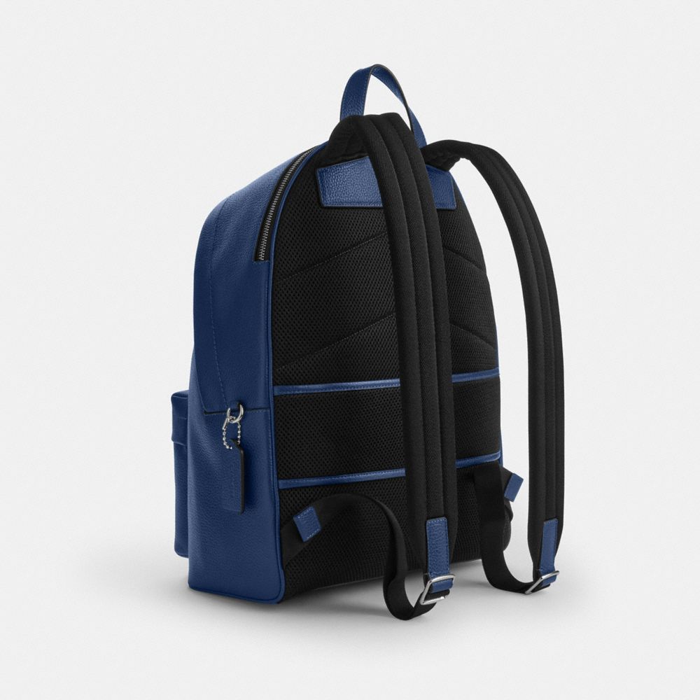 Coach Taylor Backpack Silver Deep Blue