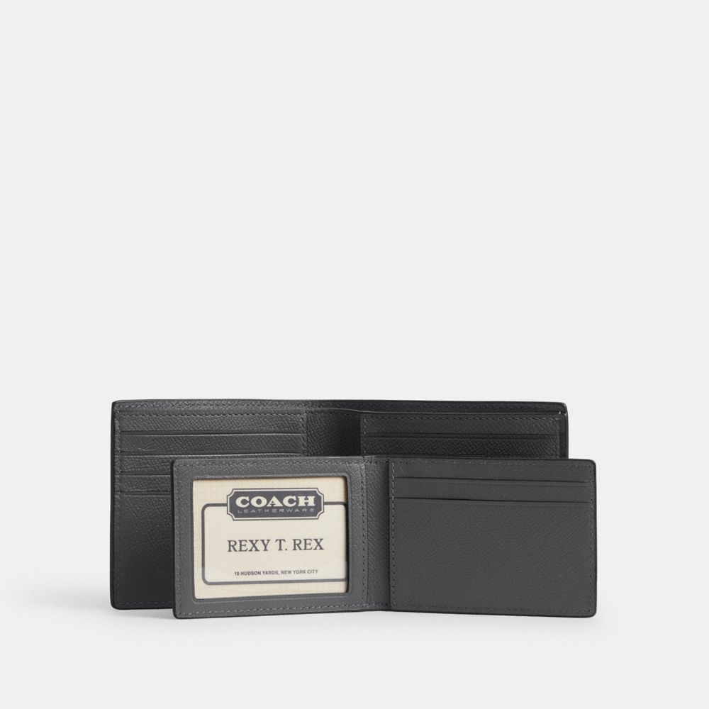 Coach 3 In 1 Wallet In Signature Canvas Grey Signature