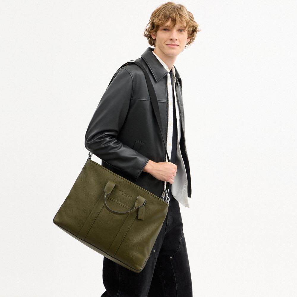 Coach Grayson Tote Bag Silver Olive