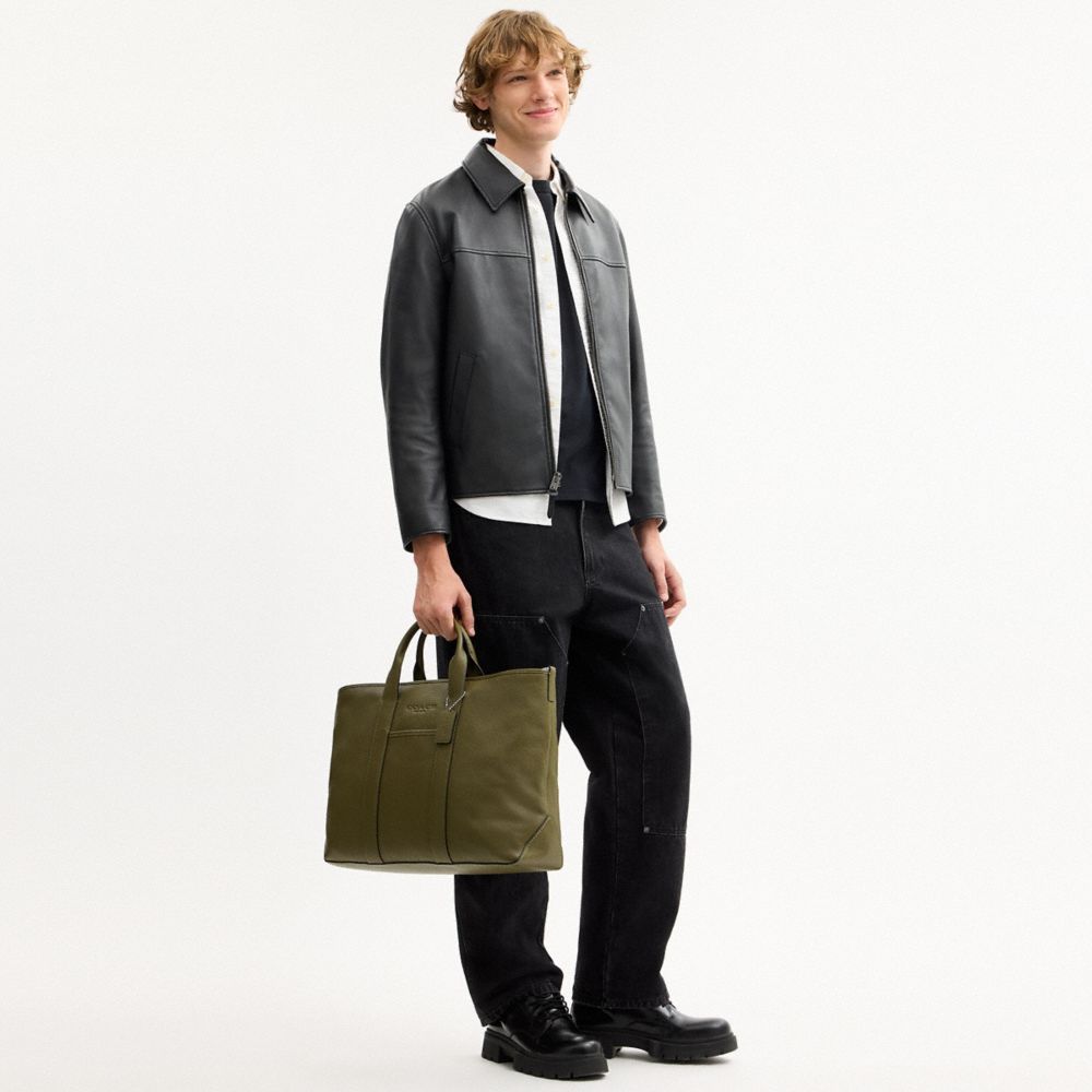 Coach Grayson Tote Bag Silver Olive