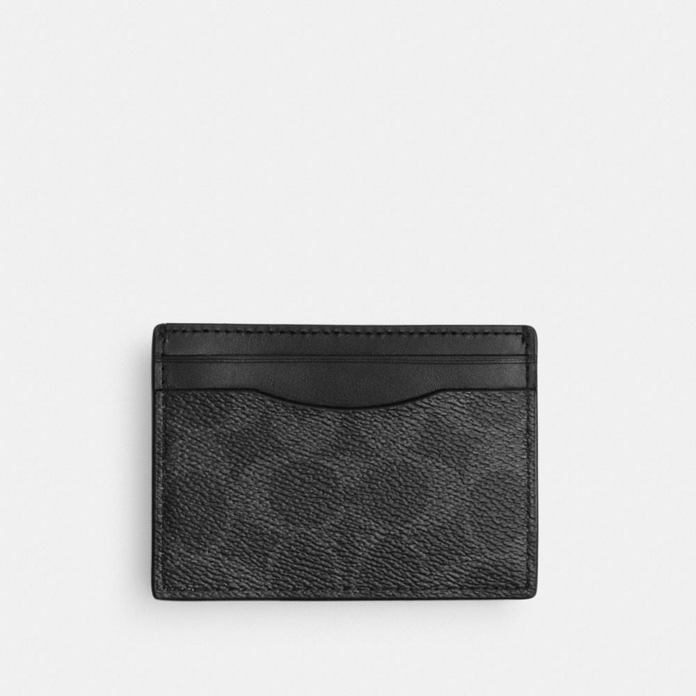 Coach Money Clip Card Case In Signature Canvas Black Signature