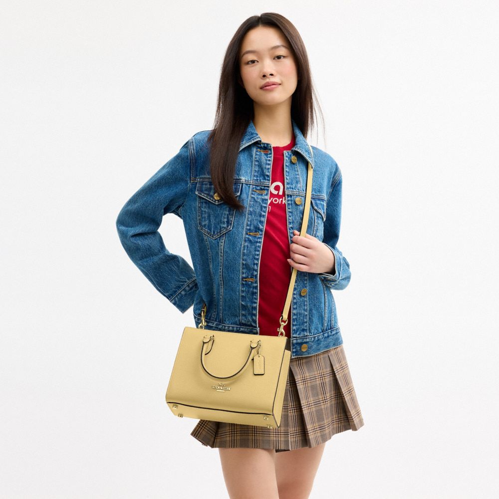 Coach Maggie Small Tote Bag Gold Vanilla