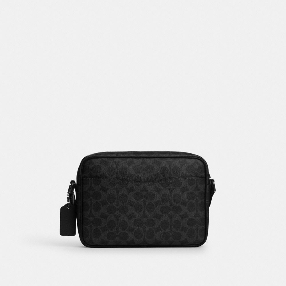 Coach Colton Crossbody Bag 25 In Signature Canvas Matte Black Black Signature