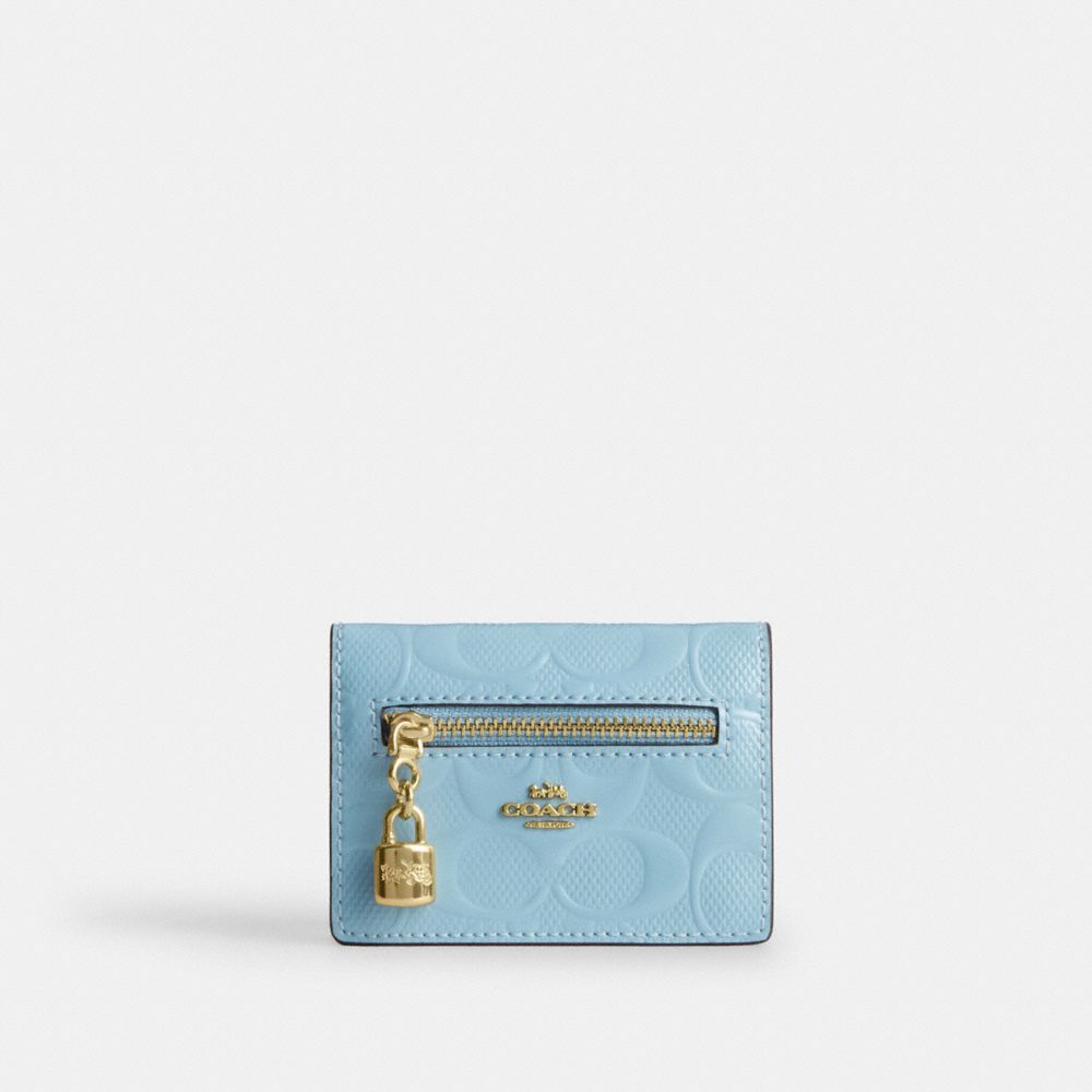 Card Case With Charm In Signature Leather