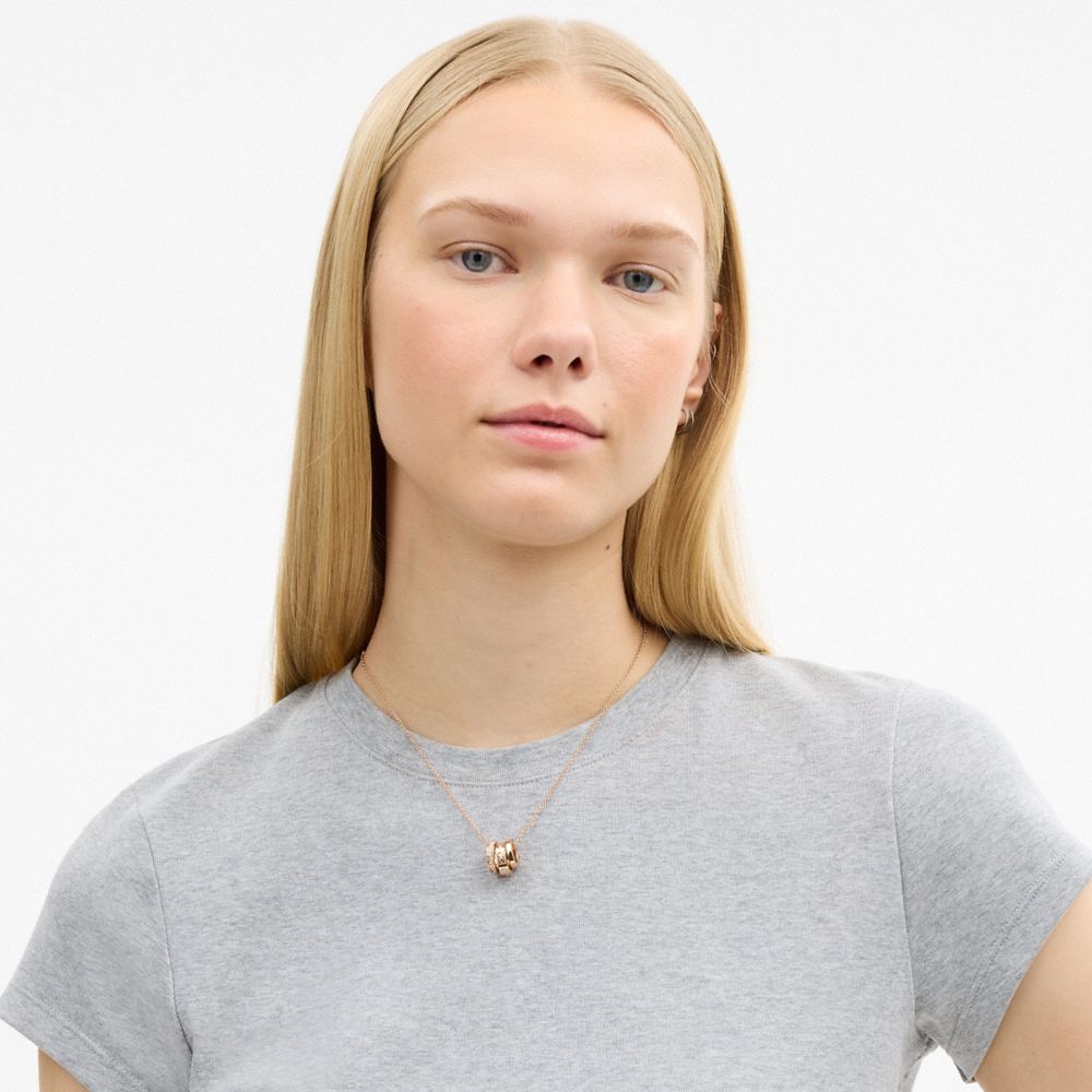 Repeated C Rondelle Necklace