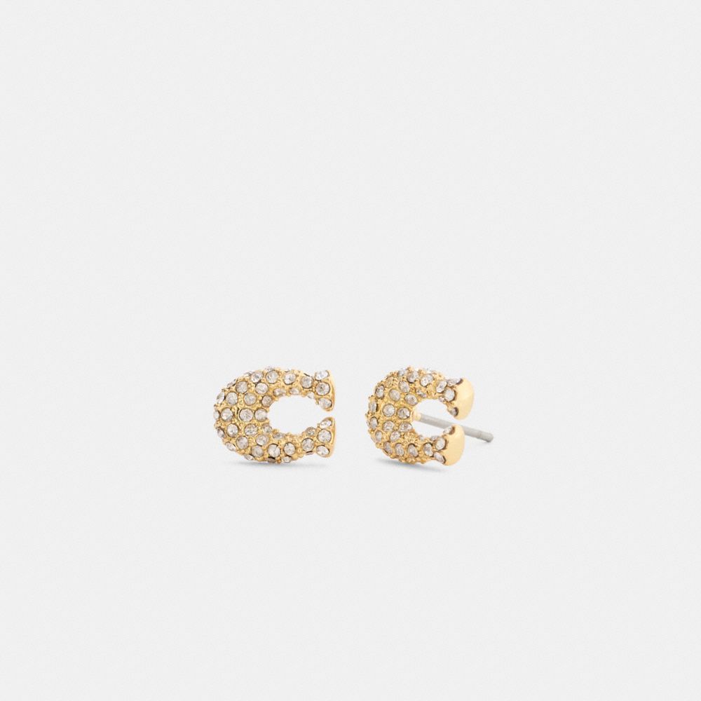 Pavé C Stud Earrings