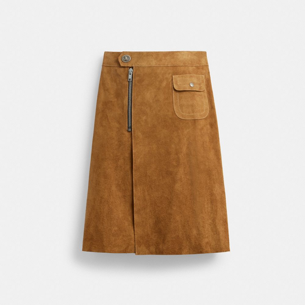 Heritage Suede Midi Skirt