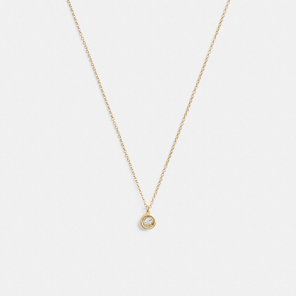 Halo Round Pendant Necklace