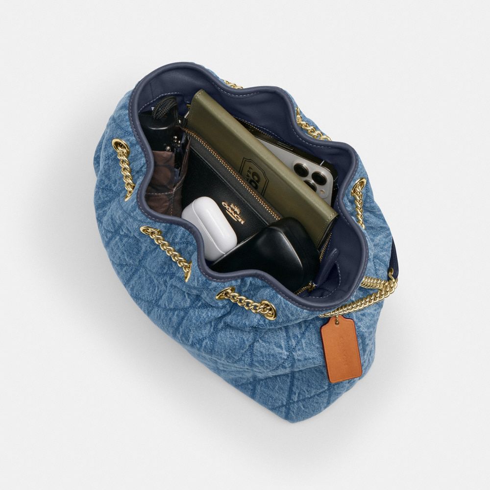Evelyn Shoulder Bag In Regenerative Cotton With Quilting