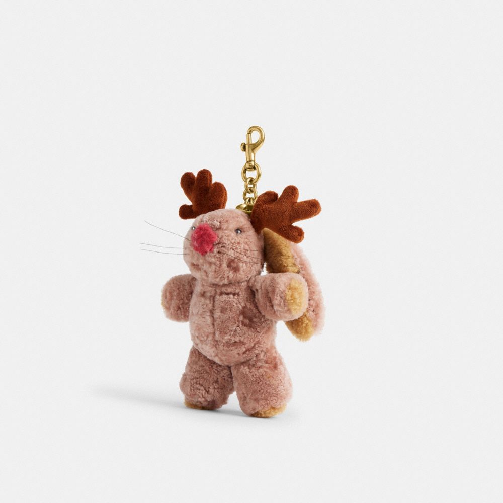 Floppy Bag Charm In Shearling