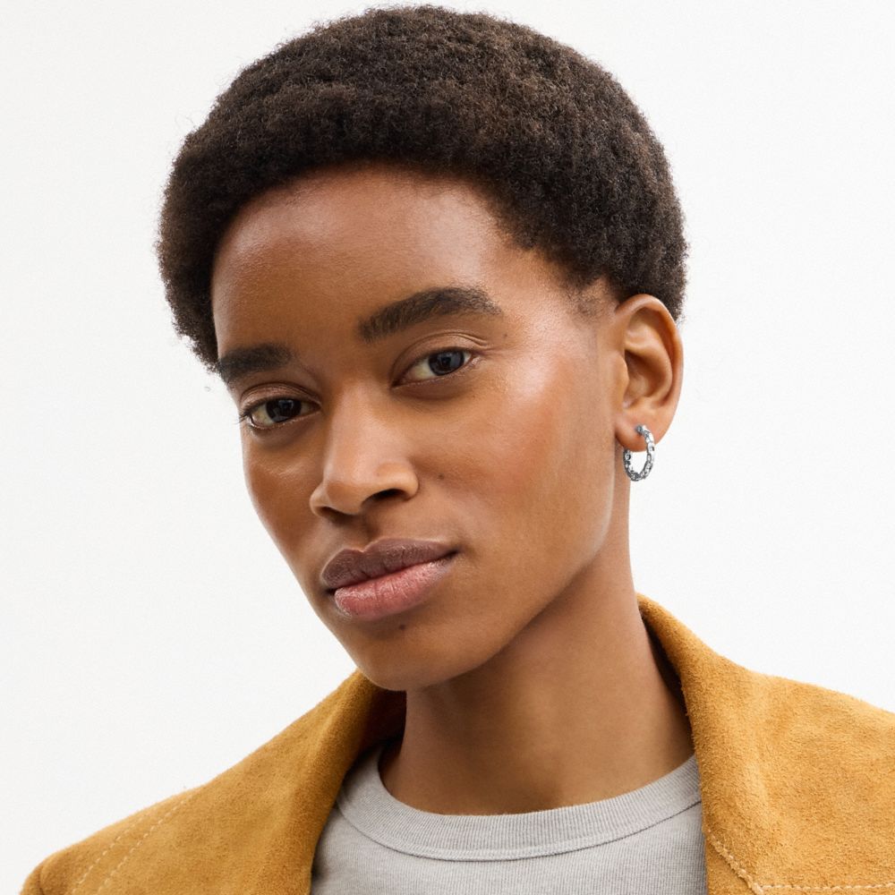 Linked C Small Hoop Earrings