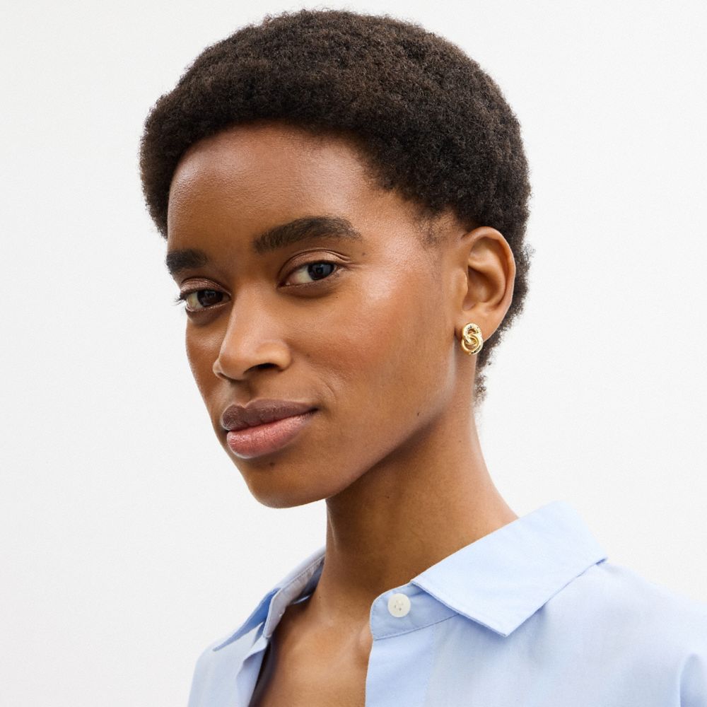 Interlock Drop Earrings