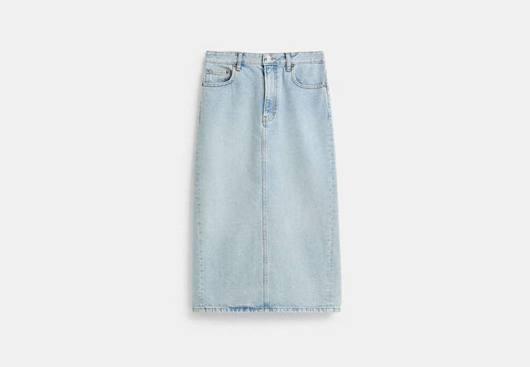 Restored Long Denim Skirt