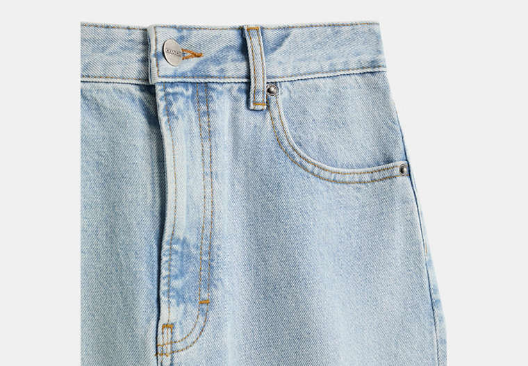 Restored Long Denim Skirt