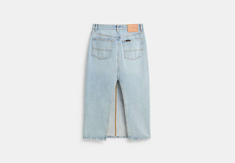 Restored Long Denim Skirt