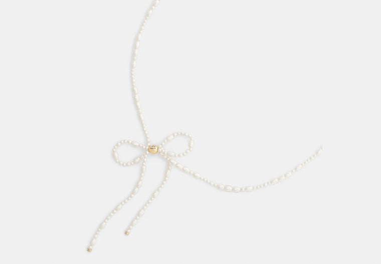 Pearl Bow Choker Necklace
