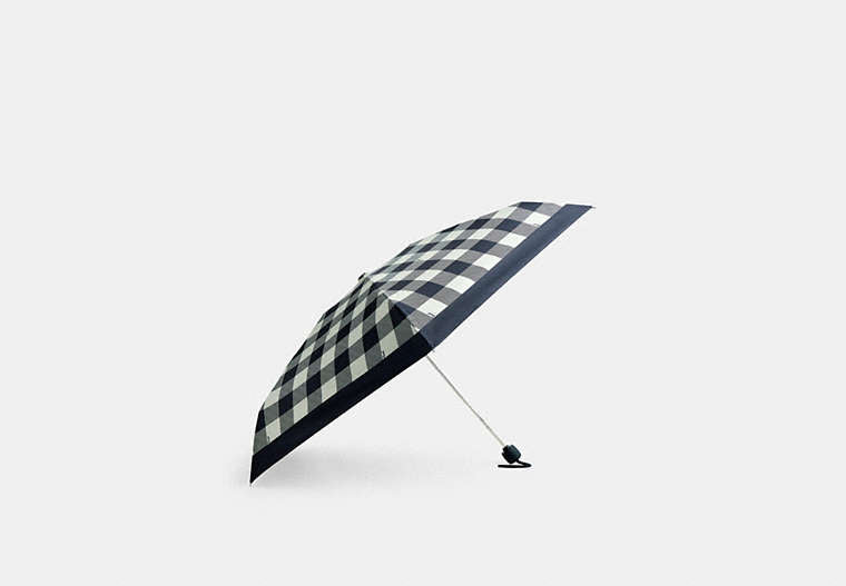 Uv Protection Mini Umbrella With Gingham Print