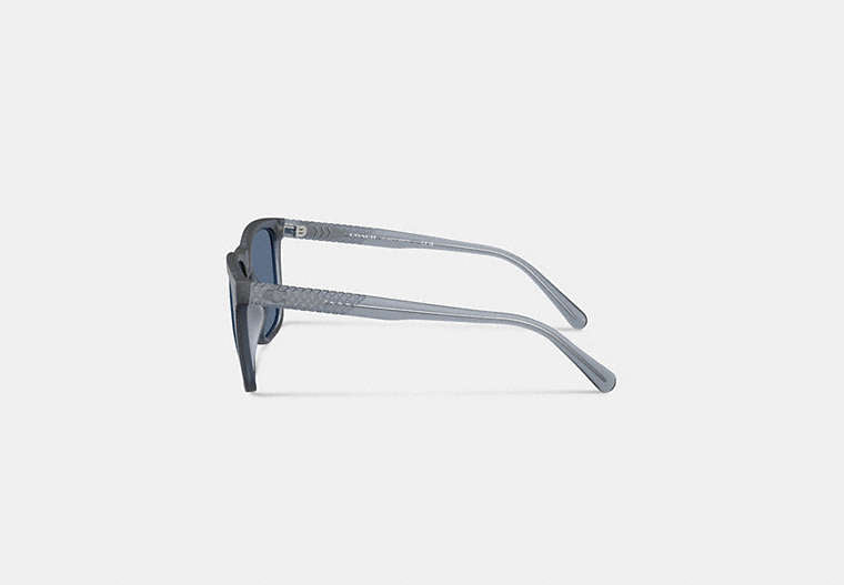 C Hardware Textured Temple Square Sunglasses