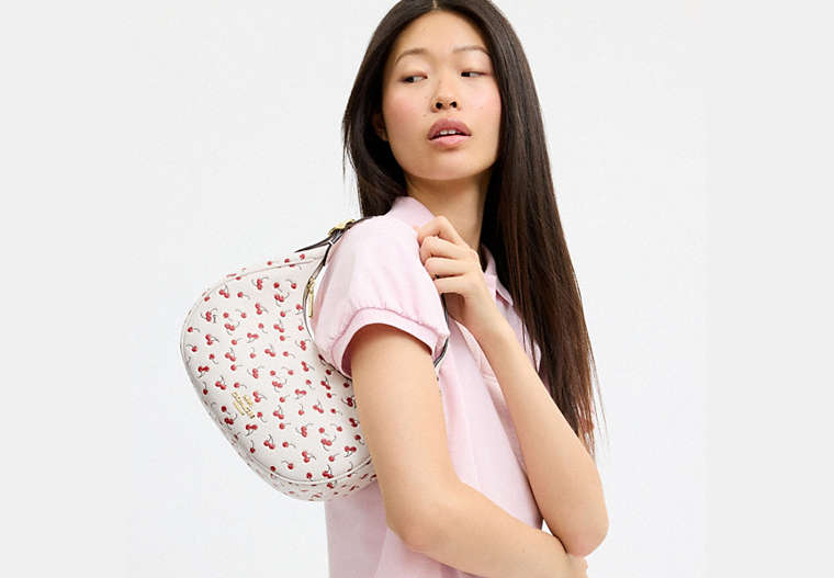 Emily Shoulder Bag With Cherry Print