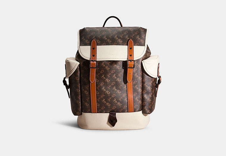 Restored Hitch Backpack With Horse And Carriage Print