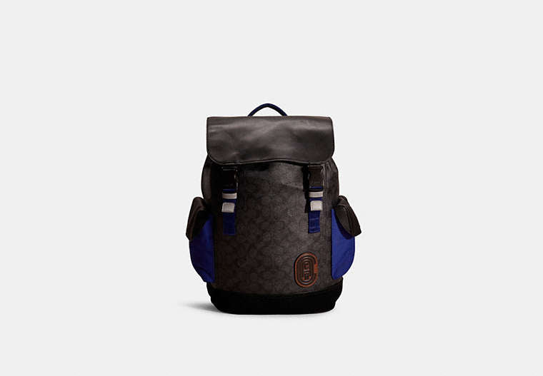Restored Rivington Backpack In Signature Canvas With Coach Patch