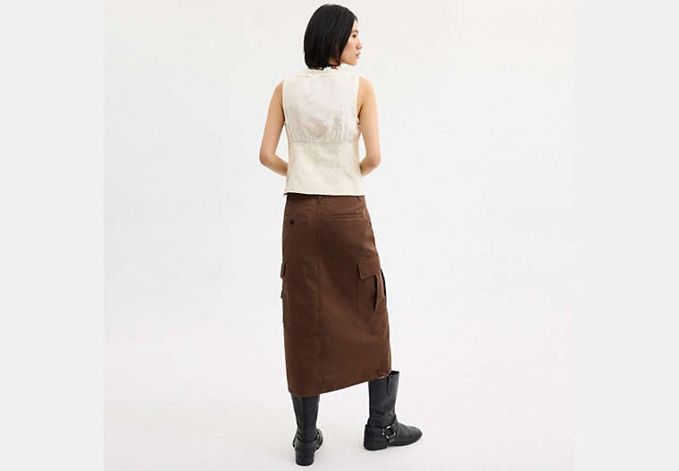 Cargo Maxi Skirt In Organic Cotton