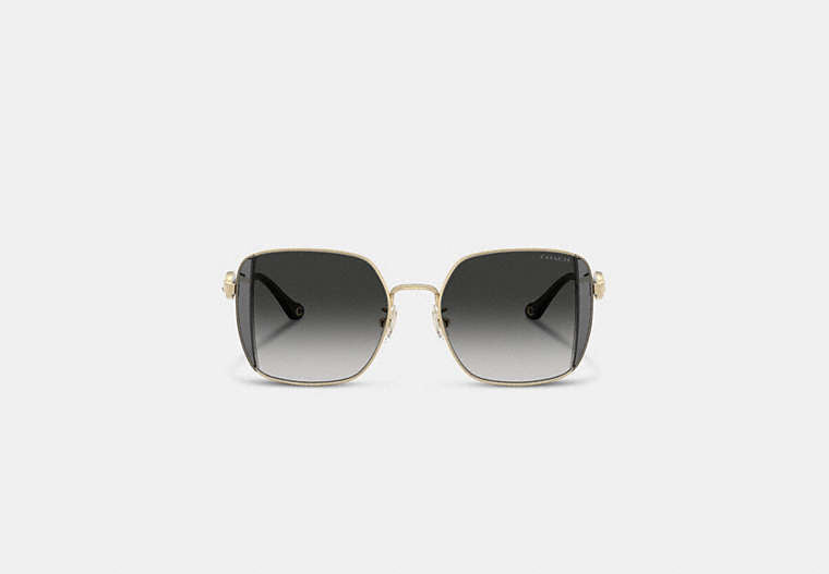 Horse And Carriage Metal Oversized Square Sunglasses