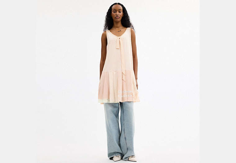 Pleated Bow Dress