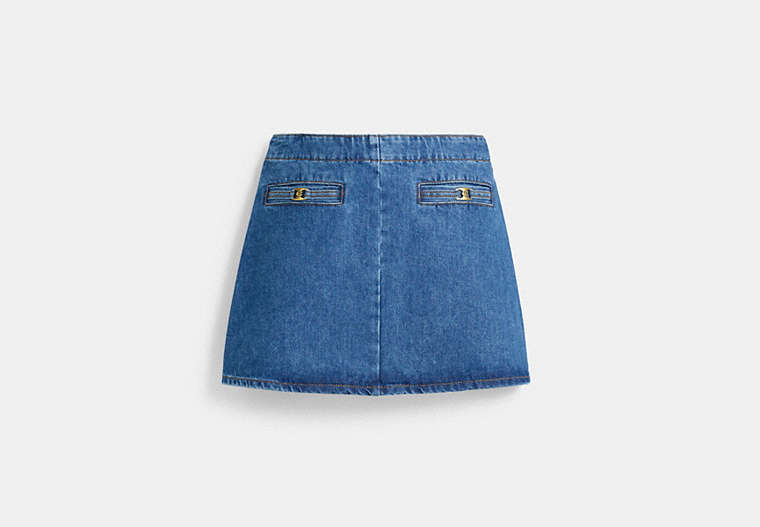 Heritage C Denim Mini Skirt In Organic Cotton
