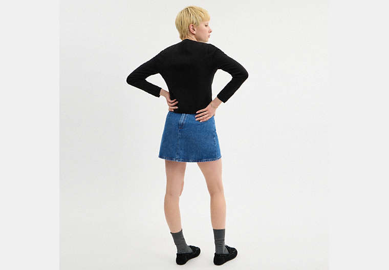 Heritage C Denim Mini Skirt In Organic Cotton