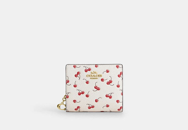 Snap Wallet With Cherry Print