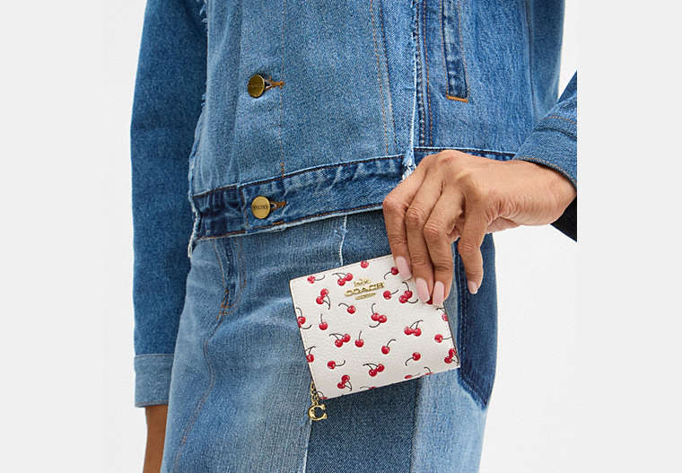 Snap Wallet With Cherry Print