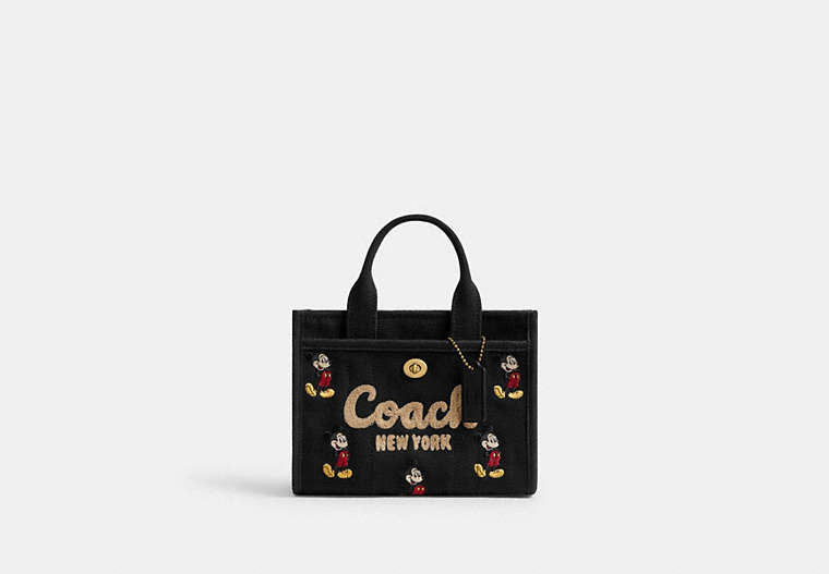 Disney X Coach Cargo Tote Bag 20 With Mickey Mouse In Regenerative Cotton Canvas