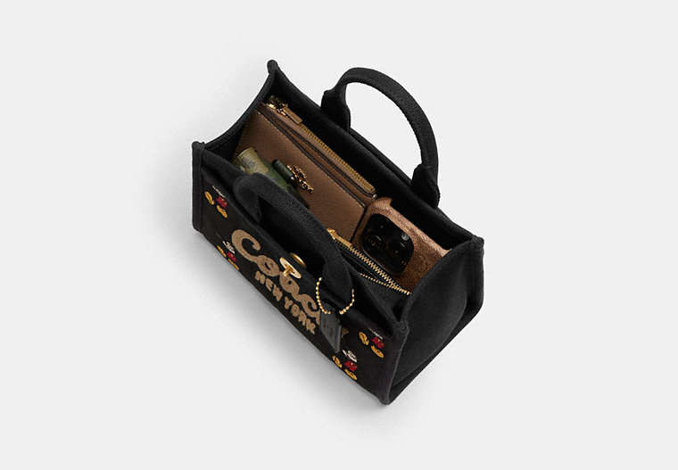 Disney X Coach Cargo Tote Bag 20 With Mickey Mouse In Regenerative Cotton Canvas