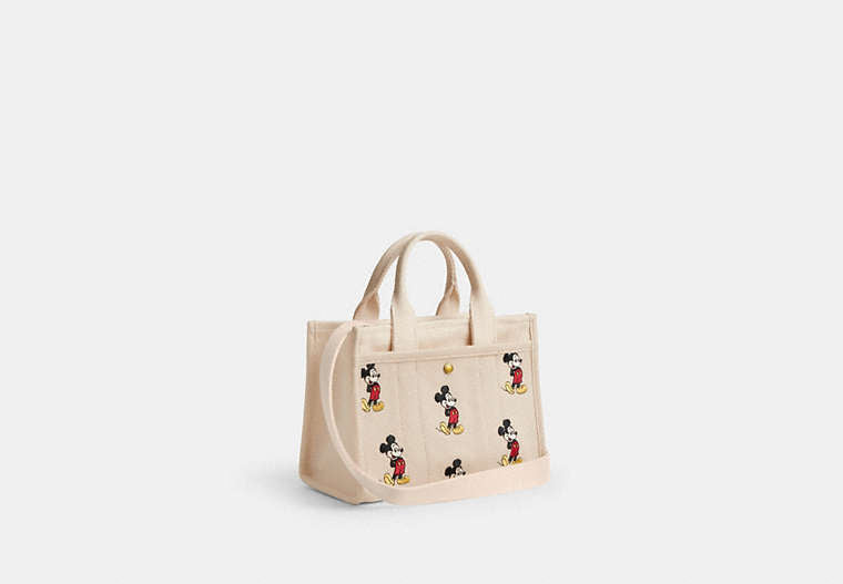 Disney X Coach Cargo Tote Bag 20 With Mickey Mouse In Regenerative Cotton Canvas