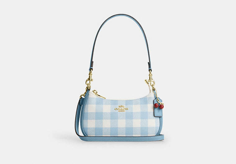 Teri Mini Crossbody Bag With Gingham Print And Charm