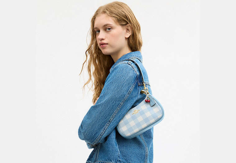Teri Mini Crossbody Bag With Gingham Print And Charm