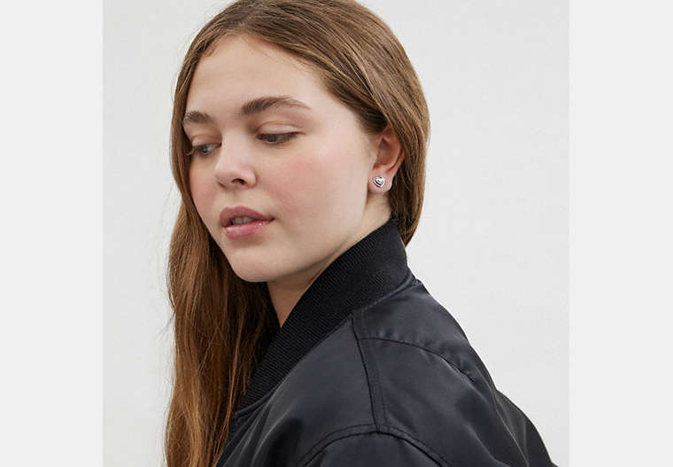 Halo Heart Stud Earrings