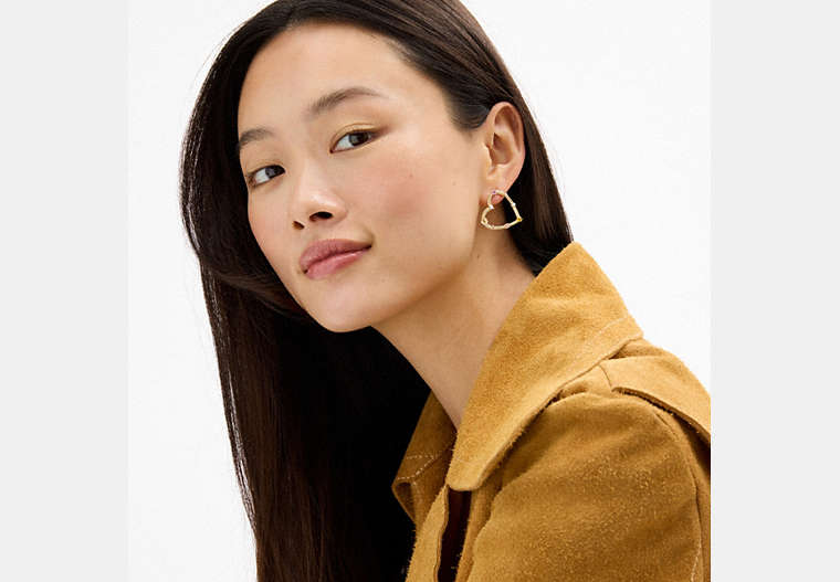 Oversized Heart Stud Earrings