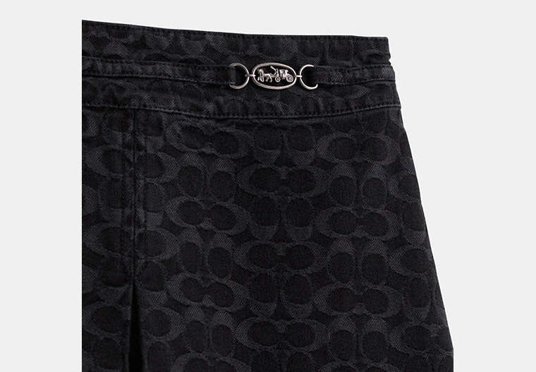 Restored Signature Jacquard Denim Skirt