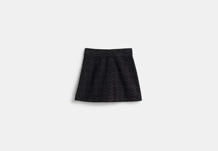 Restored Signature Jacquard Denim Skirt