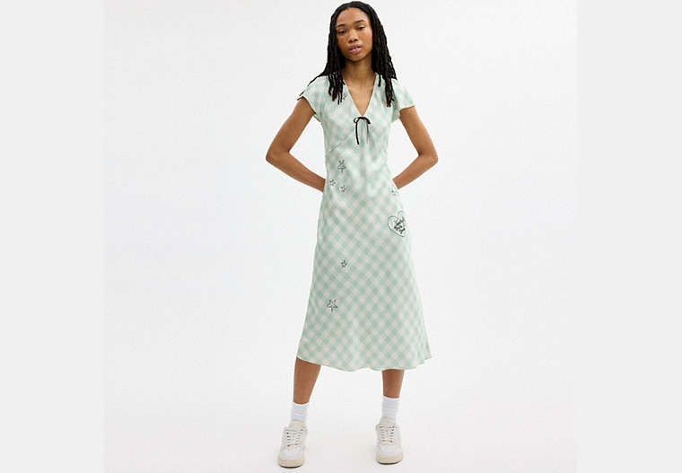 Coach | Brain Dead Embroidered Gingham Dress