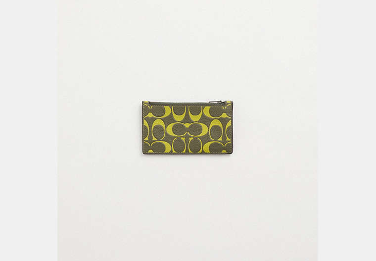 Restored Zip Card Case In Signature Leather