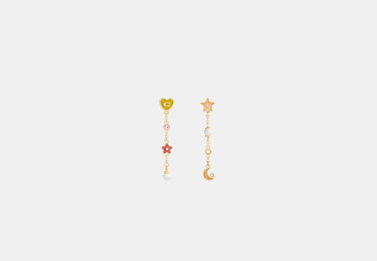 Celestial Stars And Hearts Linear Earrings