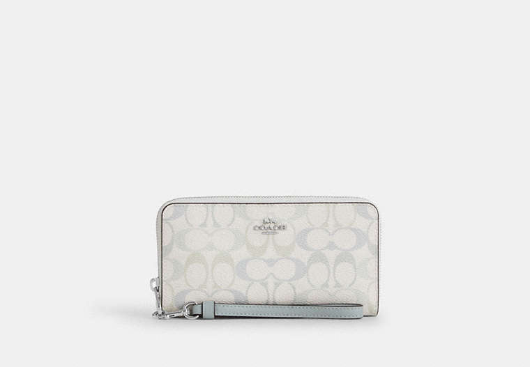 Long Zip Around Wallet In Signature Canvas