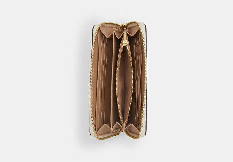 Long Zip Around Wallet In Signature Canvas