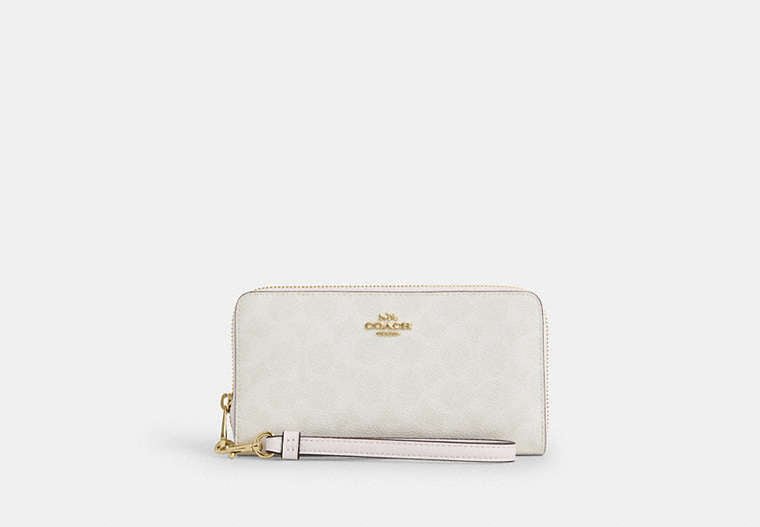 Long Zip Around Wallet In Signature Canvas
